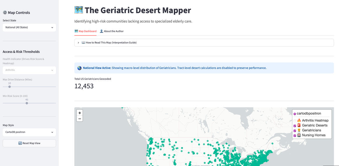 Geriatric Desert Mapper